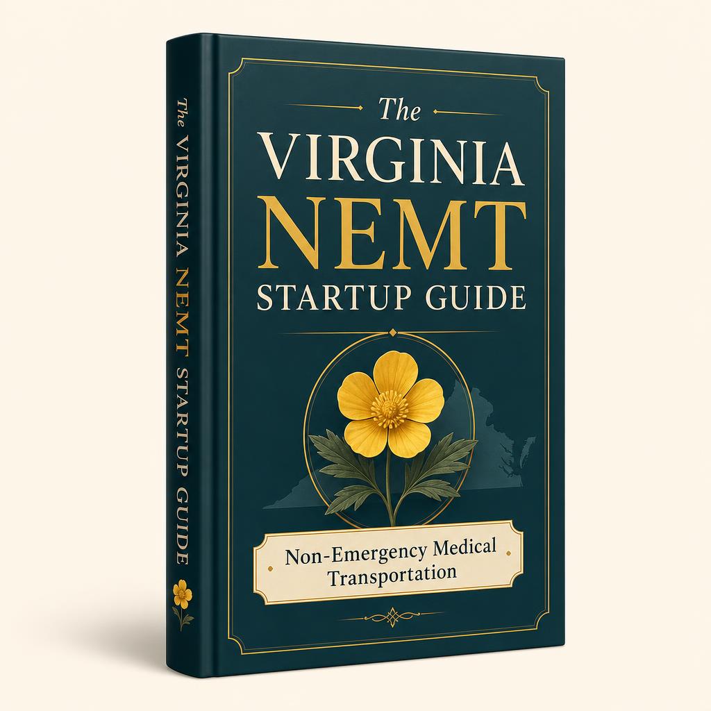 Cover of The Virginia NEMT Startup Guide e-book by Buttercups Medical Transportation